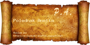 Polednak Anetta névjegykártya